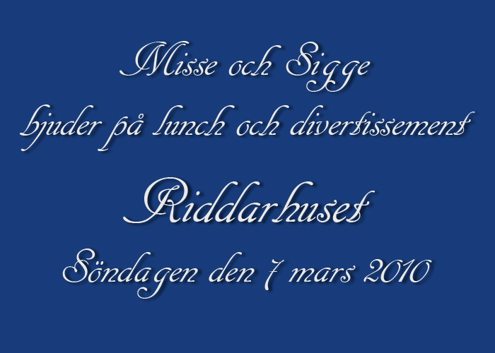 Misse och Sigge bjuder på lunch